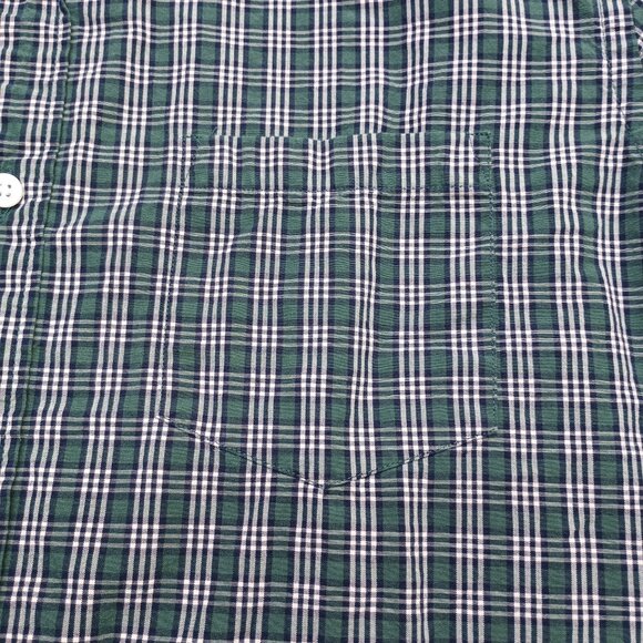 J.Crew Green Plaid Flex Washed Shirt L Classic Ivy Collegiate Preppy - Picture 8 of 9